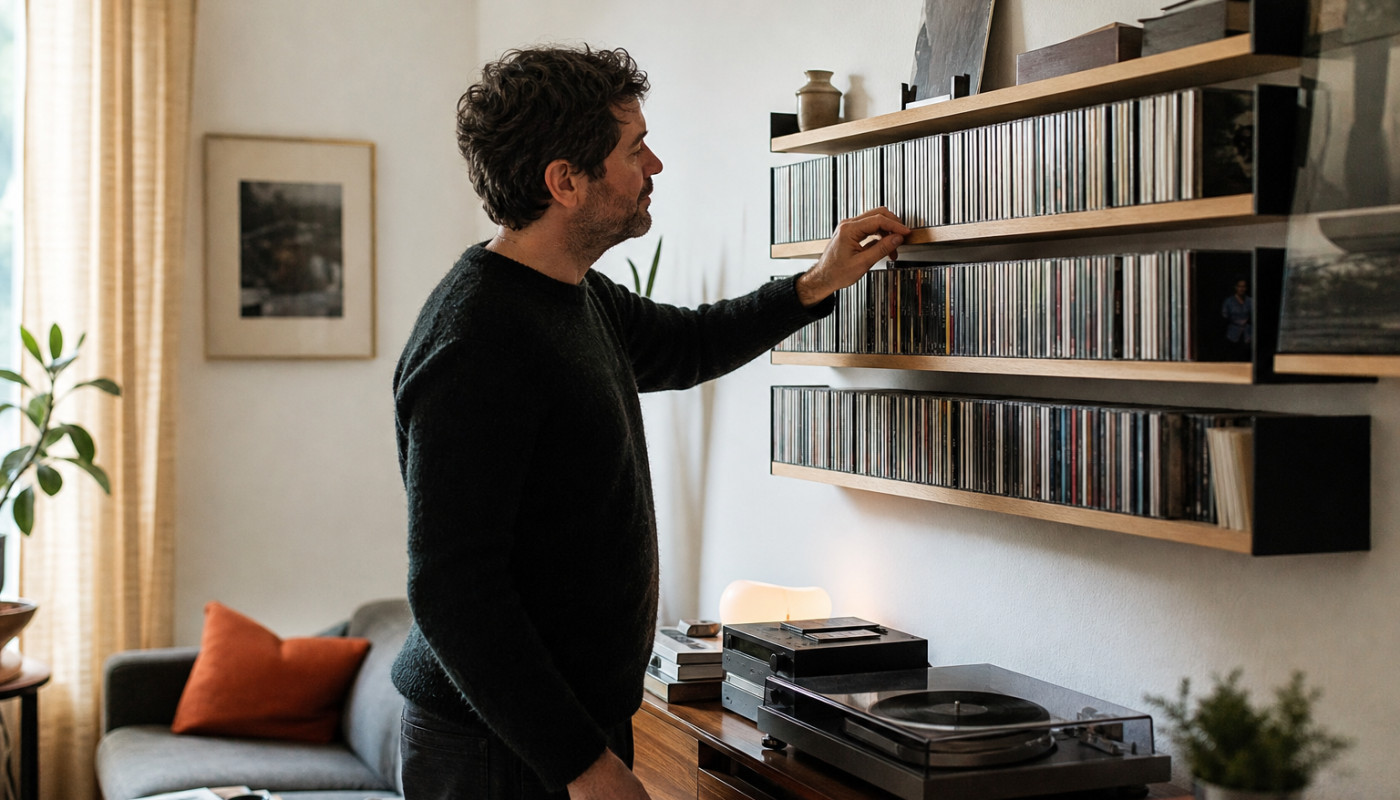À l’ère du streaming, pourquoi l’étagère murale CD revient-elle dans nos salons ?